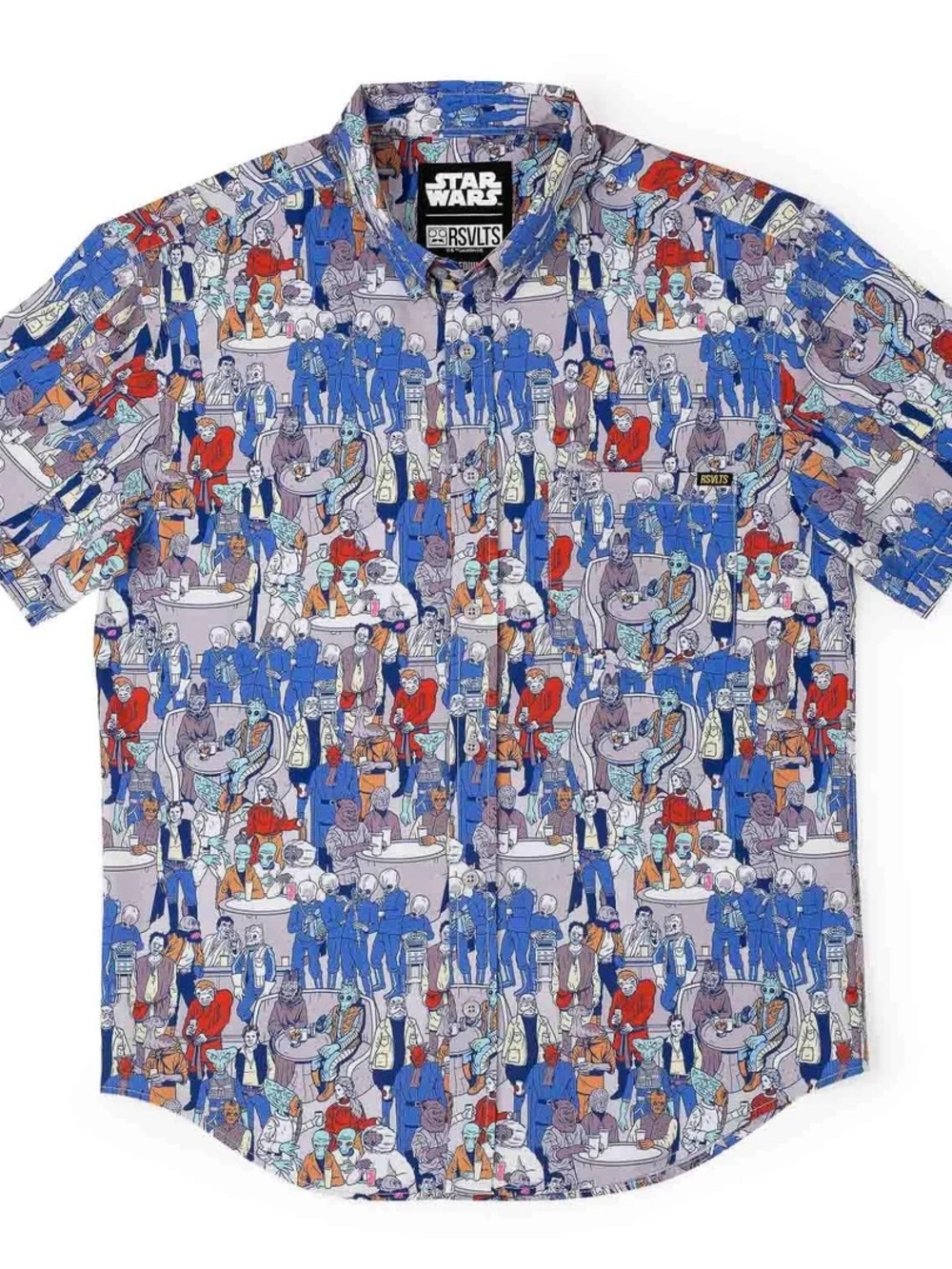 Star Wars RSVLTS Men’s Blue Graphic Short-Sleeve Shirt XL